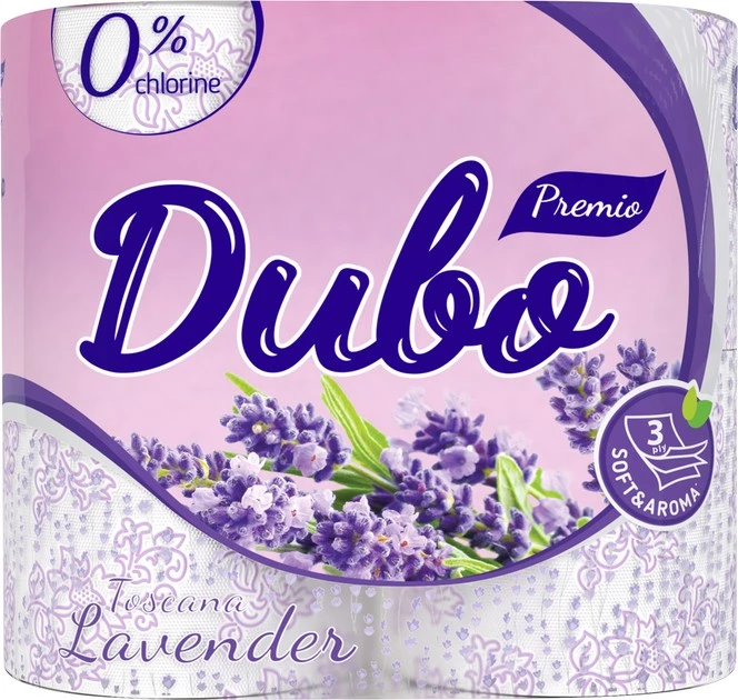 Туалетний папір 3-х шаровий Toscana Lavender Premio Диво, 4 шт/уп.