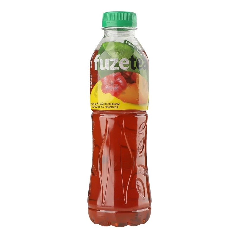 Чай холодний чорний Персик-Гібіскус Fuzetea, 0.5 л