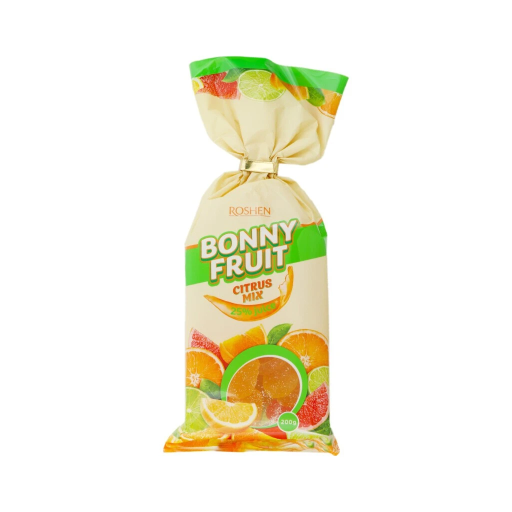 Цукерки желейні Citrus mix Bonny fruit Roshen, 200 г