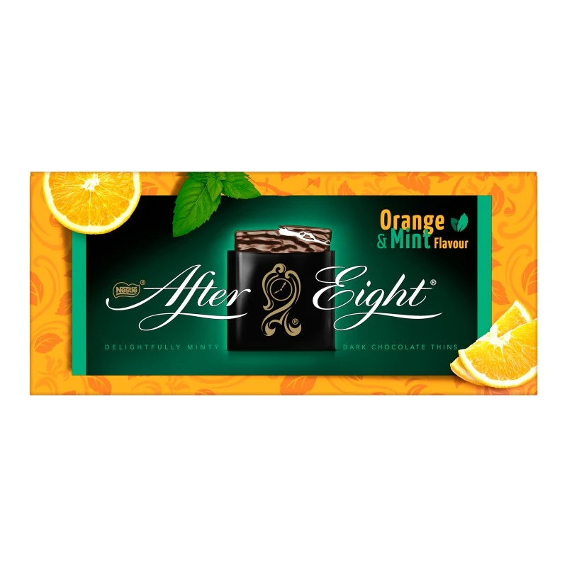 Шоколадні цукерки з м&#039;ятною начинкою After Eight Orange Nestle, 200 г