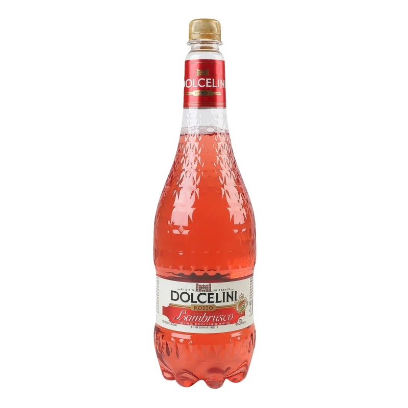 Сидр солодкий шипучий міцний Rosso Con Gusto Lambrusko Dolcelini, 0.8 л