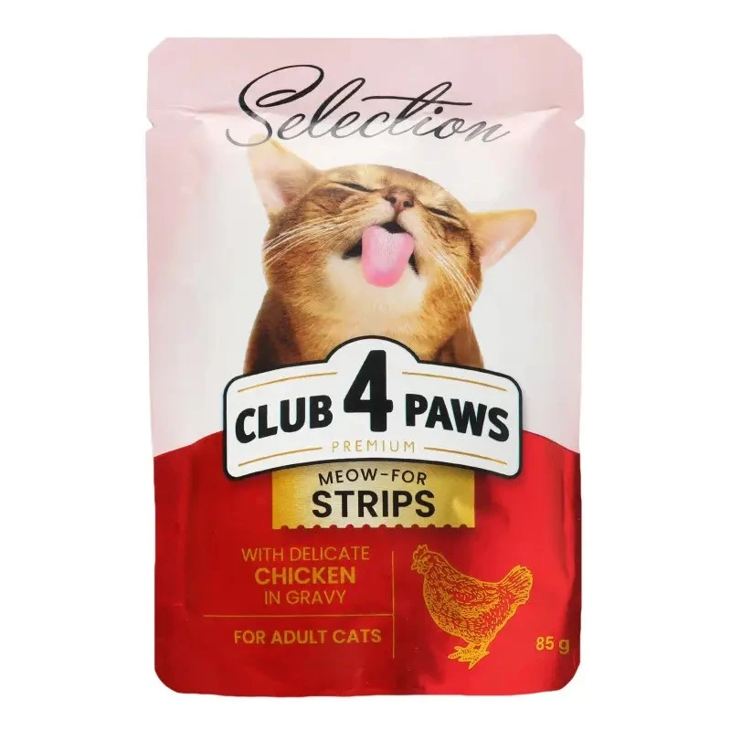 Корм для котів Chicken Selection Premium Club 4 Paws, 85 г