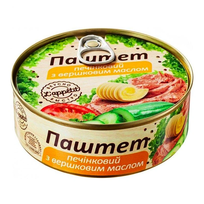 Паштет печінковий із вершковим маслом L&#039;appetit, 240 г