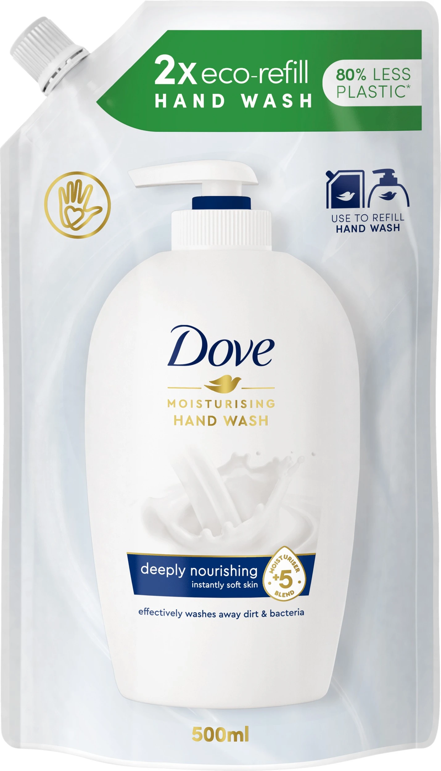 Крем-мило рідке Краса та догляд Dove, 500 мл