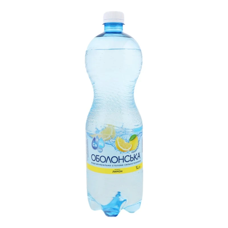 Вода газована зі смаком лимона Оболонська, 1 л