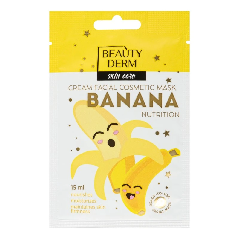 Маска для обличчя живильна Банан Beauty Derm, 15 мл