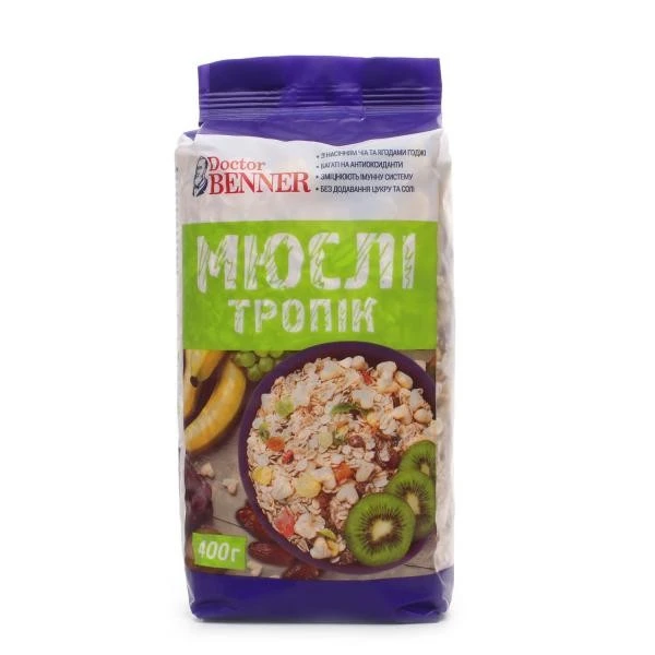 Мюслі тропік Doctor Benner, 400 г