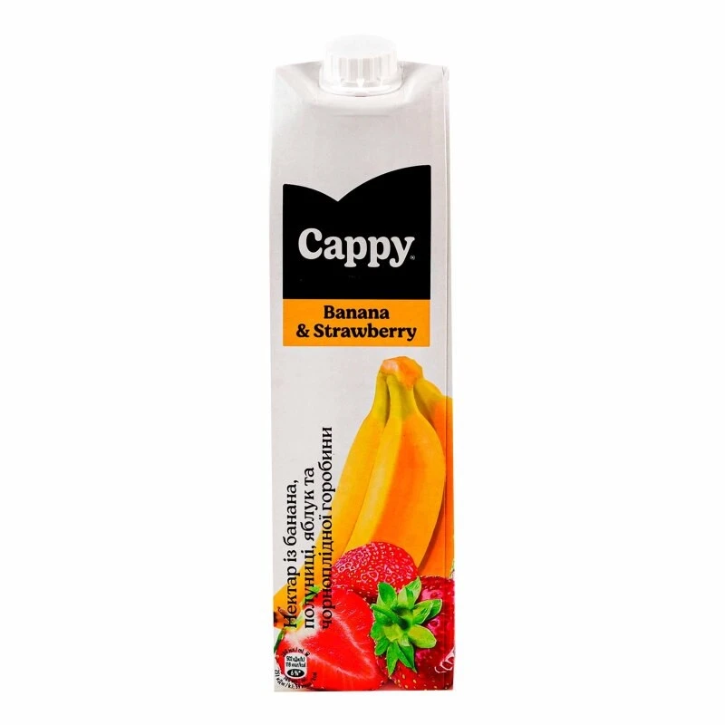 Нектар банан полуниця ч.горобина Cappy, 1 л