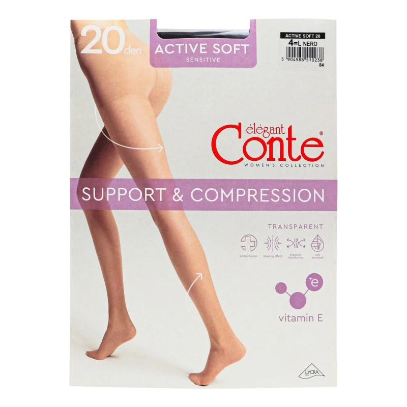Колготки Active Soft 20 den Nero Conte Elegant, р.4