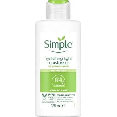 Крем для обличчя легкий зволожуючий Simple, 125 мл