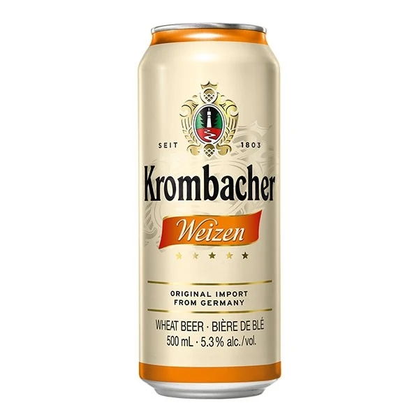 Пиво світле нефільтроване Weizen 5.3% з/б Krombacher, 0.5 л