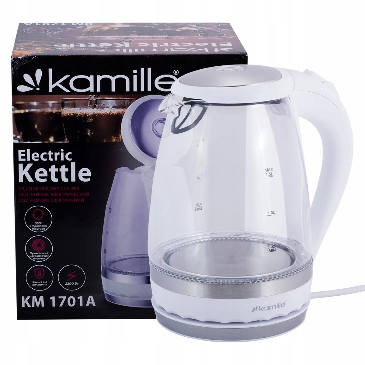 Електрочайник KM-1701A Kamille, шт