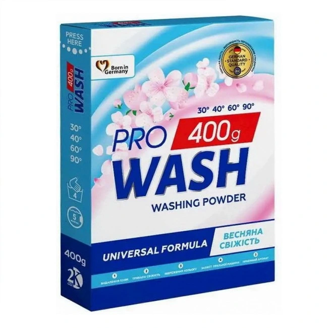 Порошок для прання універсальний Весняна свіжість ProWash, 400г