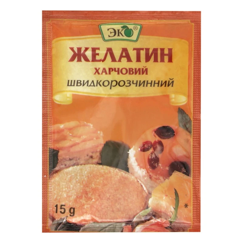 Желатин харчовий швидкорозчинний Еко, 15 г