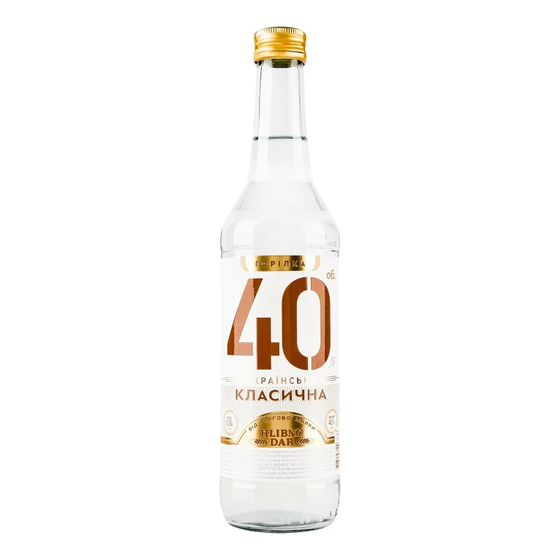 Горілка Українська Класична Hlibny Dar, 0.5 л