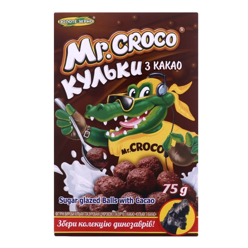 Сухий сніданок з кульками Какао Mix Croco, 75 г