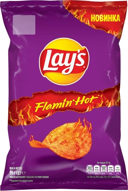 Чипси картопляні з шалено гострим смаком Lay&#039;s, 95 г
