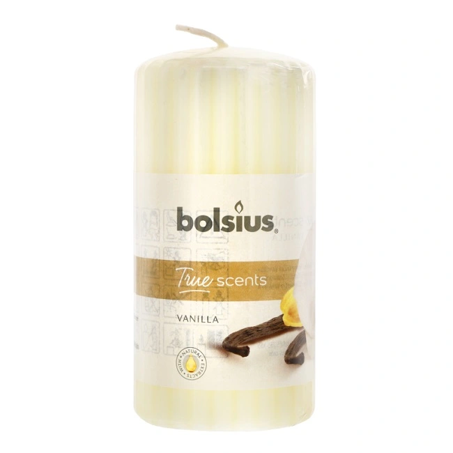 Свічка ребриста Vanilla Bolsius, 1 шт