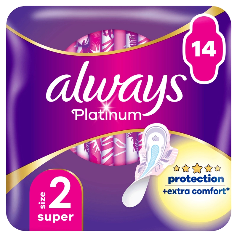 Прокладки гігієнічні Ultra Platinum Super Plus Always, 14 шт/уп.