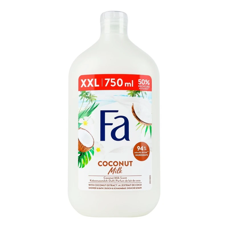 Крем-гель для душу та ванни Coconut Milk Fa 750мл