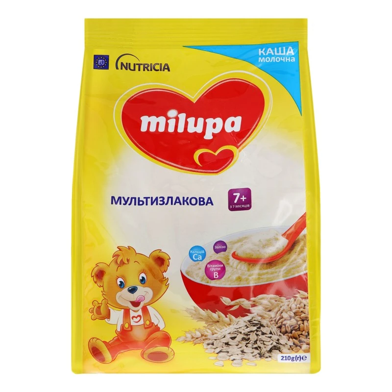 Каша молочна для дітей від 7 міс мультизлакова Milupa, 210 г