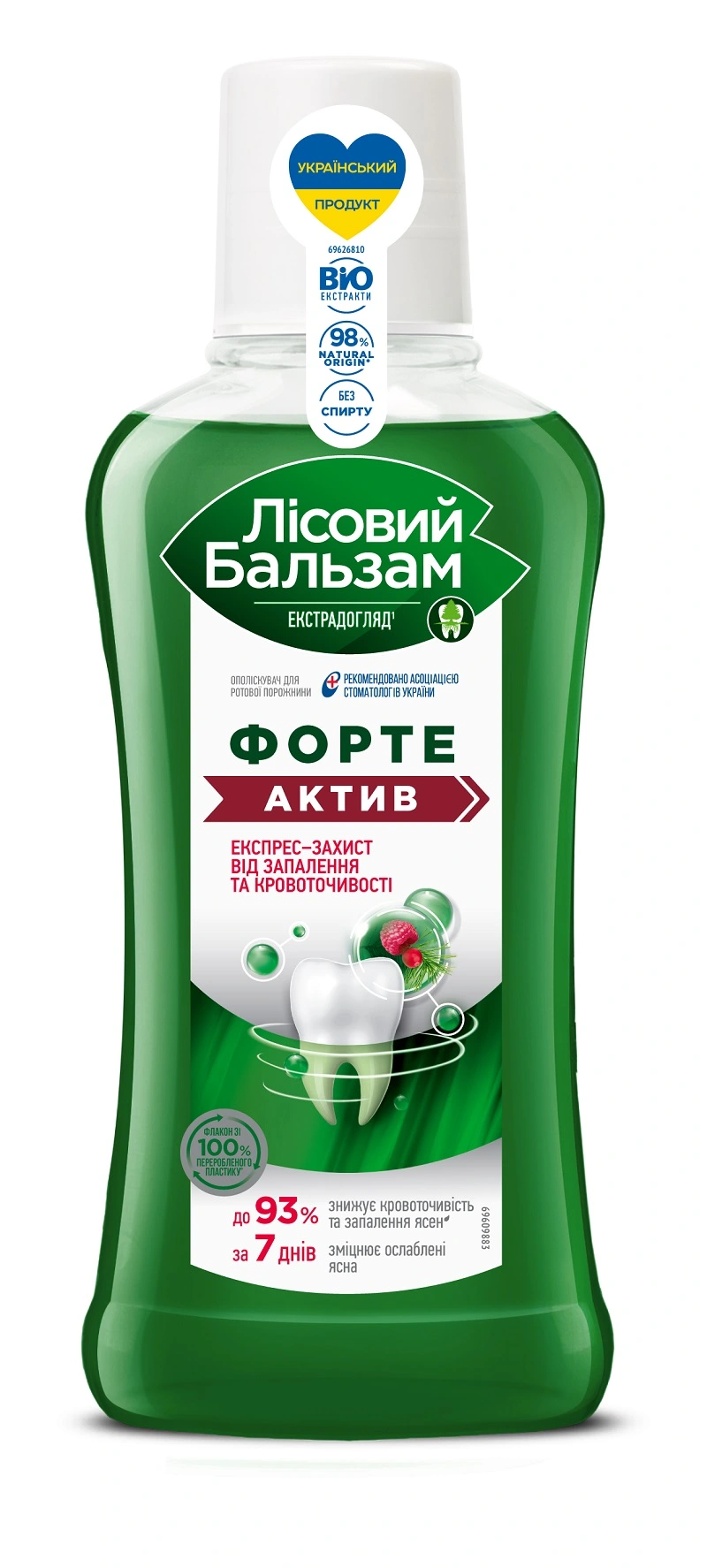 Ополіскувач для ротової порожнини Форте Актив Лісовий бальзам, 400 мл