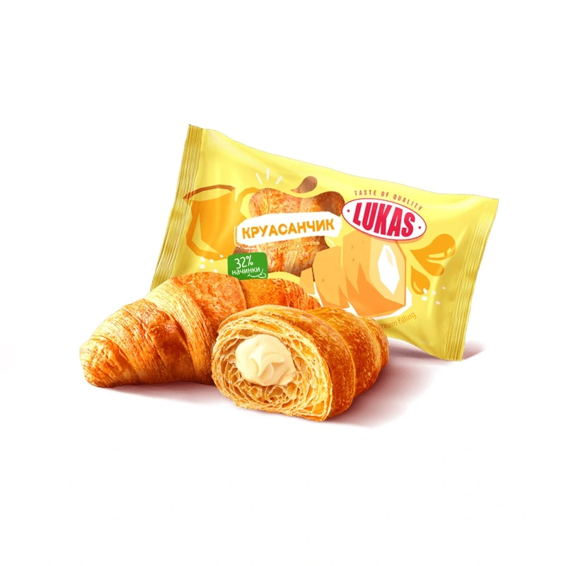 Круасанчик з молочно кремовою начинкою Lukas, 100 г
