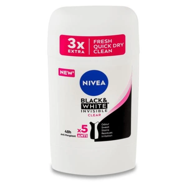 Антиперспірант Clear Black&amp;White Invisible Nivea 50мл