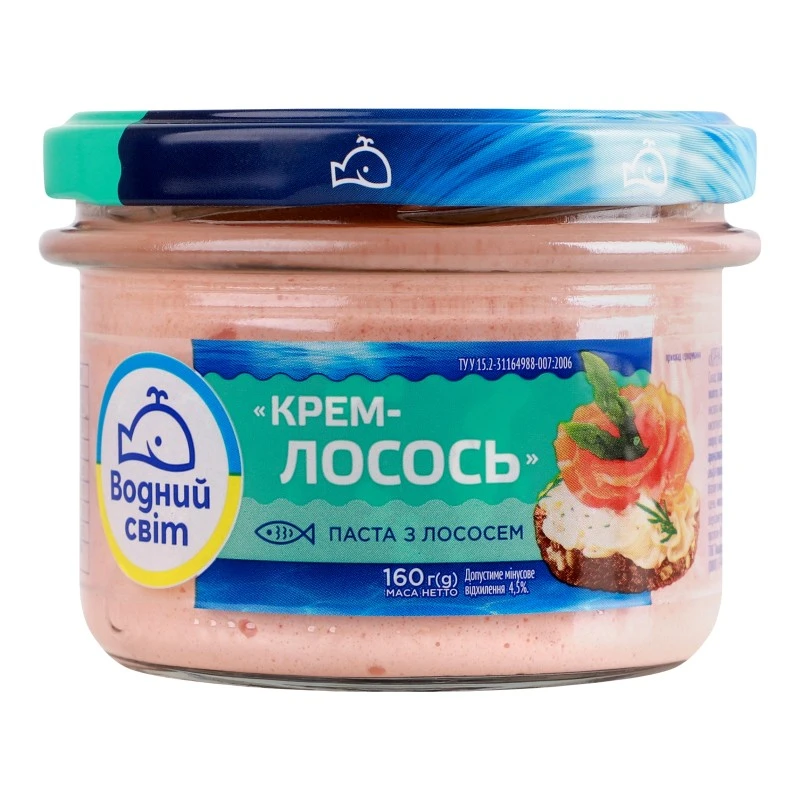 Паста з лососем Крем-лосось Водний світ, 160 г