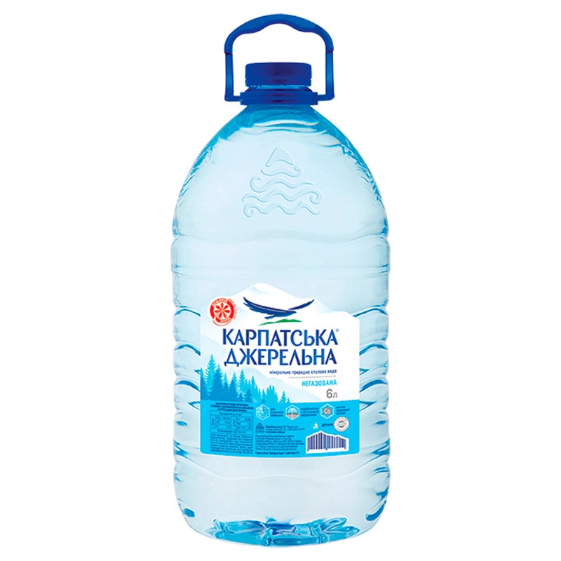 Вода негазована Карпатська Джерельна, 6 л