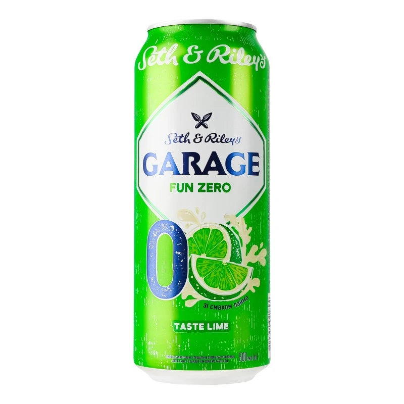 Пиво спеціальне б/а Taste Lime Fun Seth&amp;Rileys ж/б Garage, 0.5 л