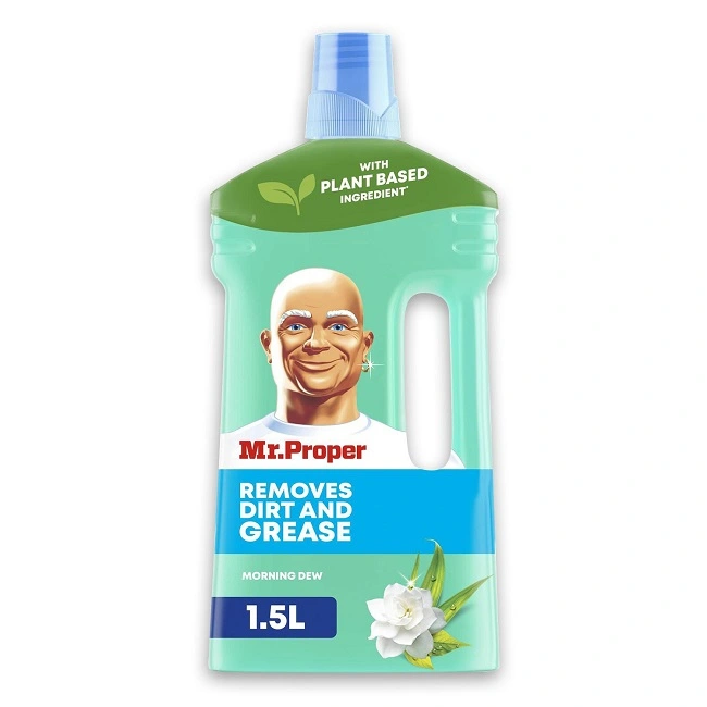 Засіб миючий рідкий для підлоги та стін Ранкова роса Mr.Proper, 1.5 л