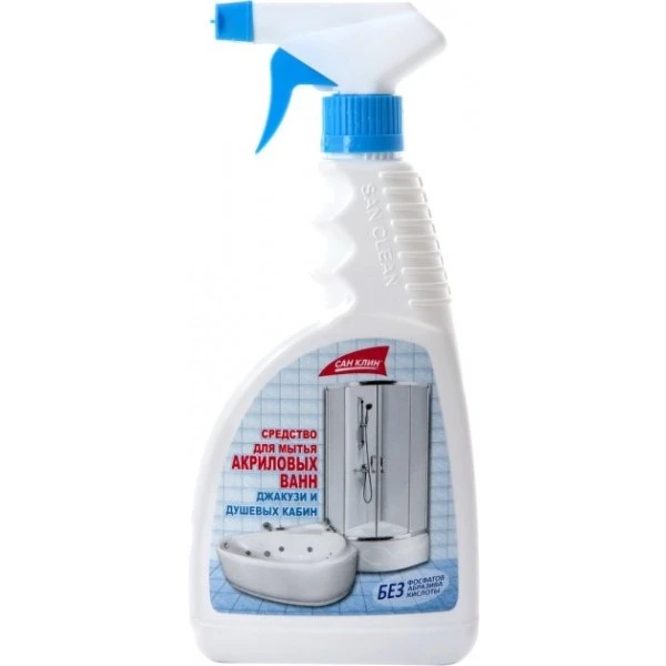 Засіб для чищення акрилових ванн San Clean, 500 гр