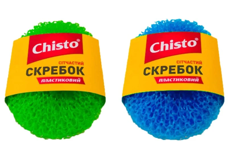 Шкребок кухонний  пластиковий сітчастий Chisto, 1 шт/уп.