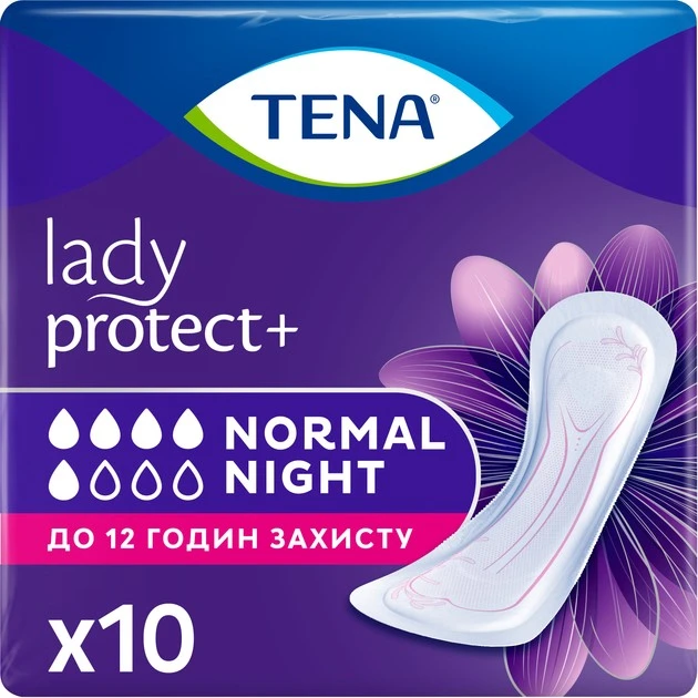 Прокладки урологічні Protect Normal Night Lady Tena, 10 шт/уп.