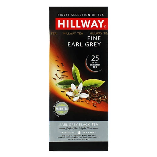 Чай пакетований чорний Fine Earl Grey Hillway, 25 шт/уп.