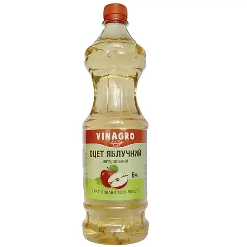 Оцет яблучний 6% натуральний Vinagro, 0.9 л