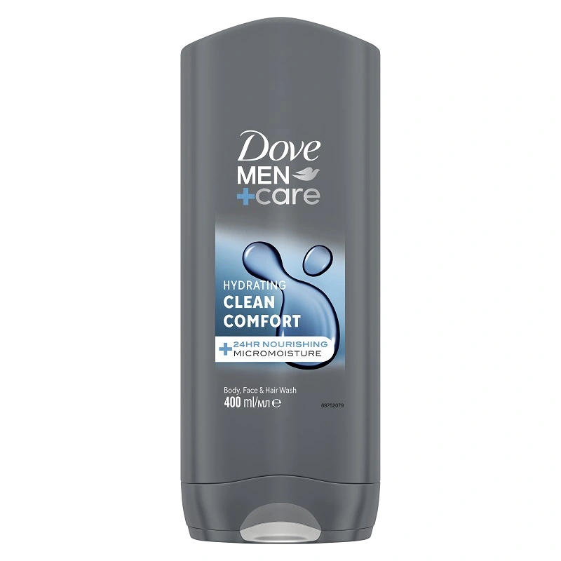 Гель для душу та шампунь Чистота та комфорт Men+Care Dove, 400 мл