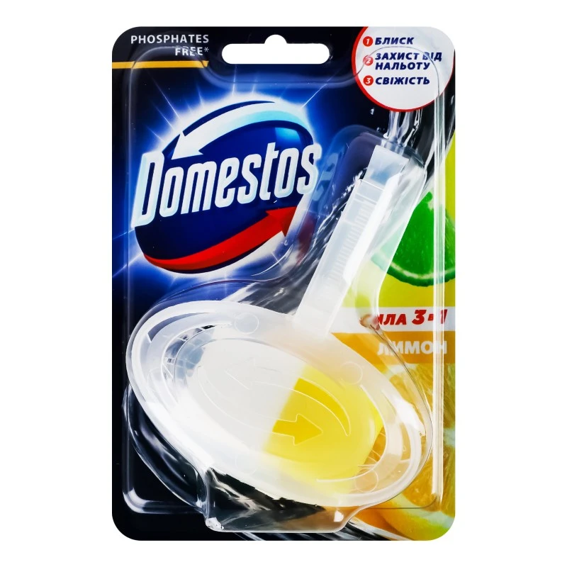 Блок для очищення унітазу Лимон Domestos, 1 шт/уп.