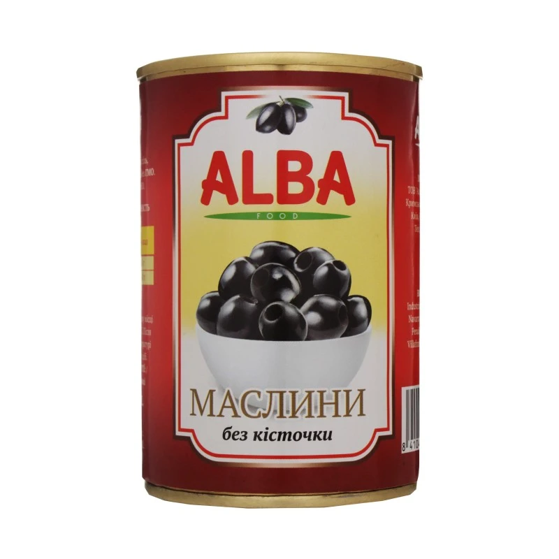 Маслини без кiсточки Alba food,  340/360 г