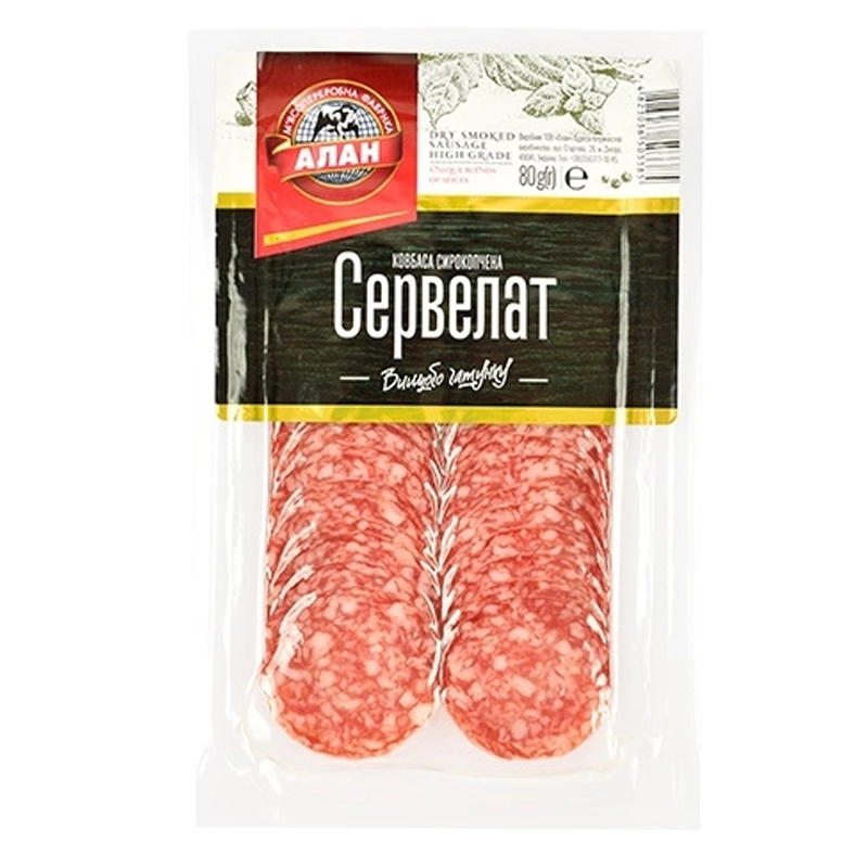 Ковбаса сервелат Алан, 80 г