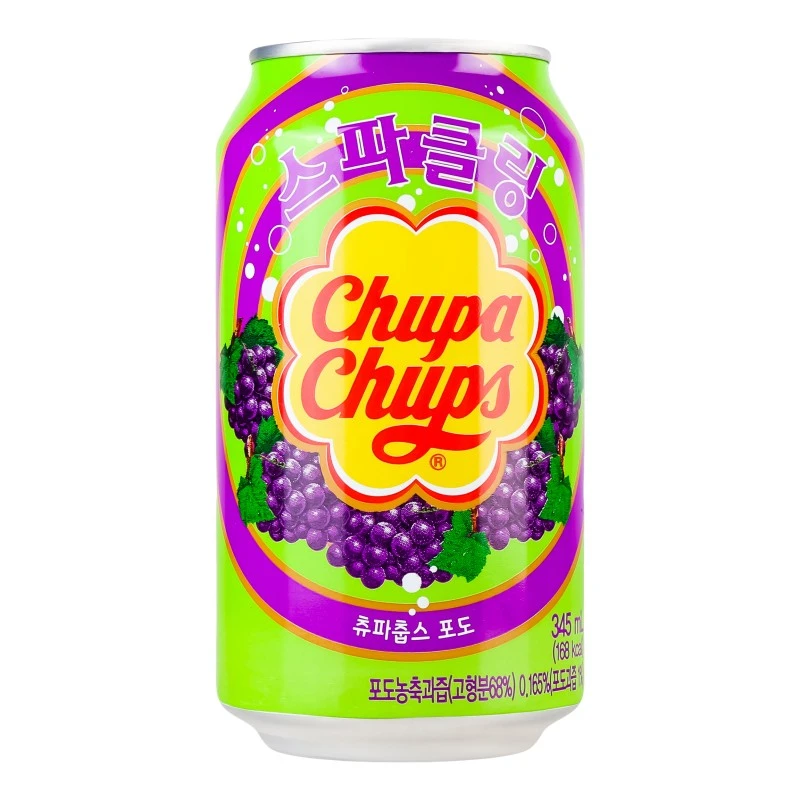 Напій газований Grape ж/б Chupa Chups, 0.345 л
