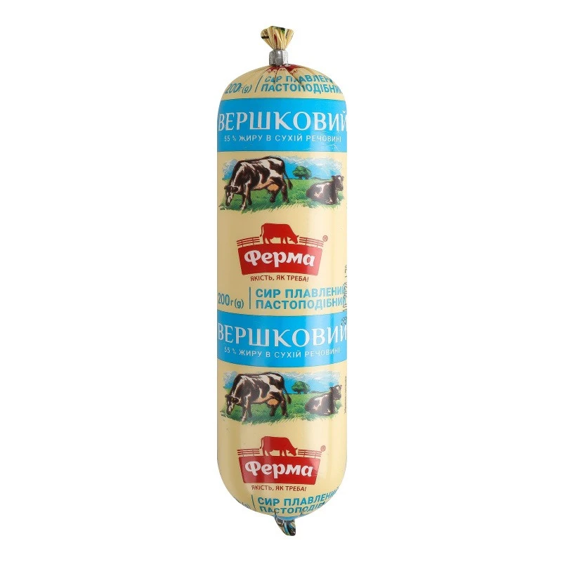 Сир плавлений вершковий 55% туба Ферма, 200 г