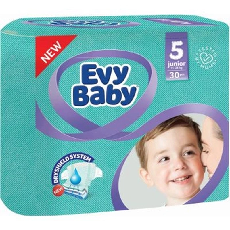 Підгузки для дітей 11-25 кг 5 Junior Evy Baby, 30 шт/уп.