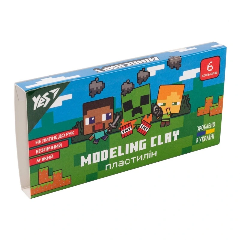 Пластилін Minecraft 6 кольрiв Yes , 120 г
