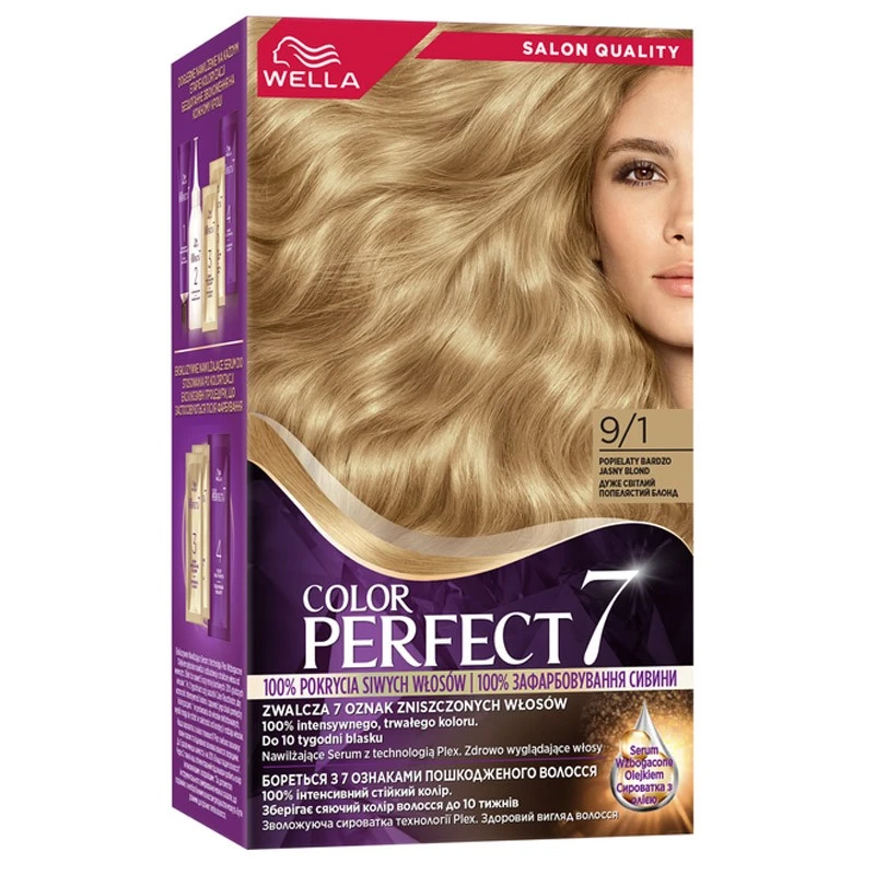 Крем-фарба для волосся Color Perfect 9/1 Дуже світлий попелястий блонд Wella, шт