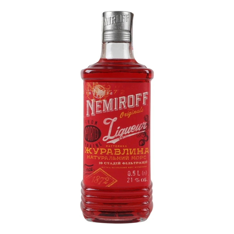 Настоянка 21% Журавлина Nemiroff, пл 0.5 л