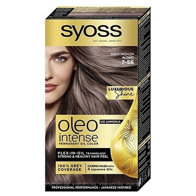 Фарба стійка для волосся 7-56 Холодний Русявий Oleo Intense Syoss, 1шт