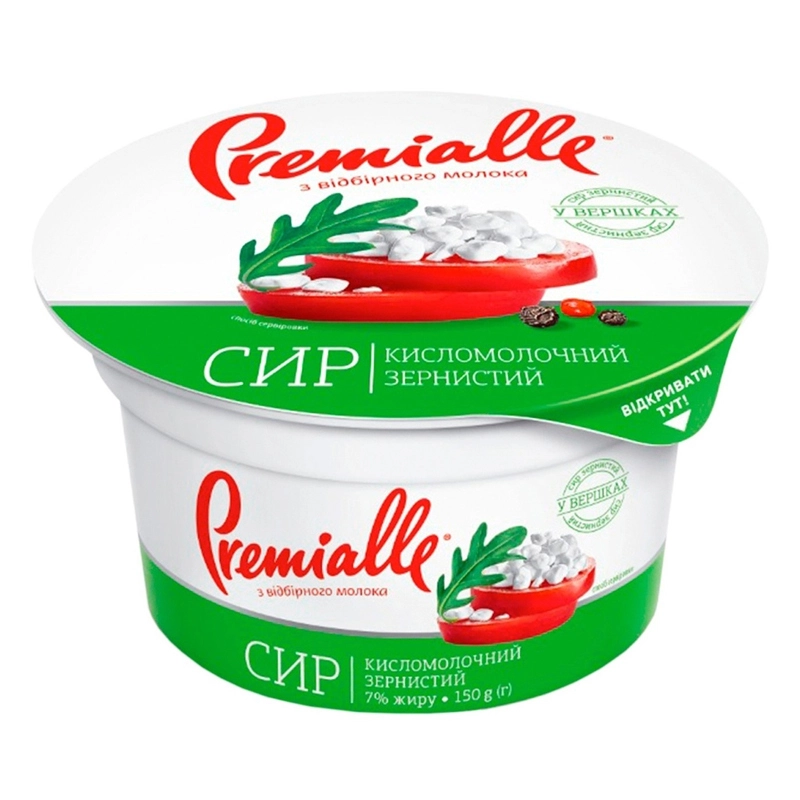 Сир 7% зернистий Premialle, 150 г