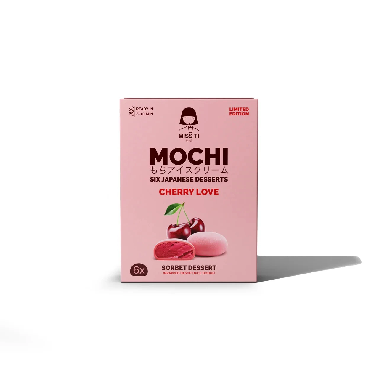 Морозиво сорбет вишневий в рисовому тісті Mochi Miss Ti к/у 6*35г